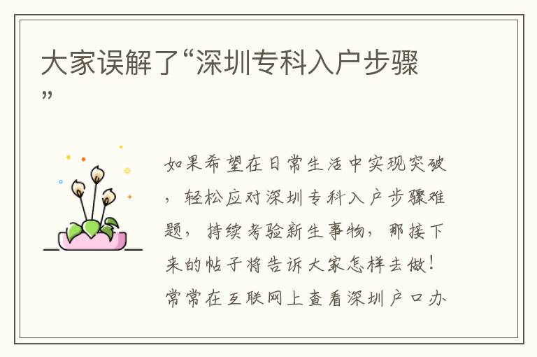大家誤解了“深圳?？迫霊舨襟E”